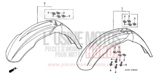 FRONT FENDER CR250R6 de 2006